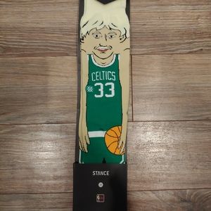 Larry Bird stance socks